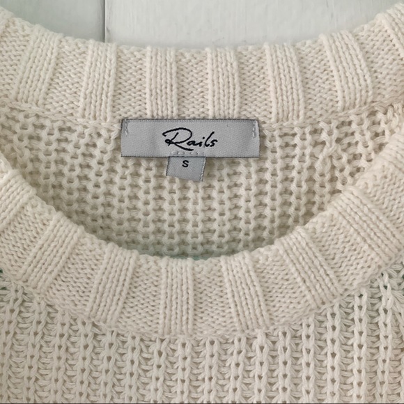 RAILS white Mika cold shoulder sweater top S - Picture 9 of 9